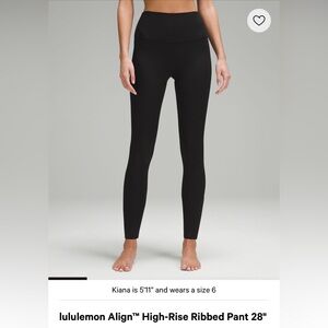 Lululemon Athletica ribbed Black Leggings